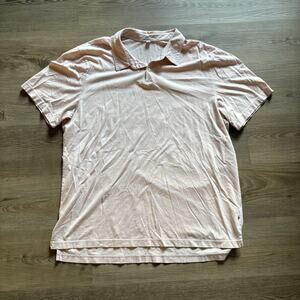 James Perse Polo Shirt Mens 5 Pink MSX3337 Supima Cotton Soft USA Casual XXL